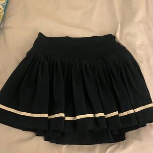 Aerie Black Skater Skirt with White Trim